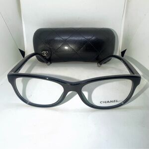 CHANEL Glossy Black Women's Glasses